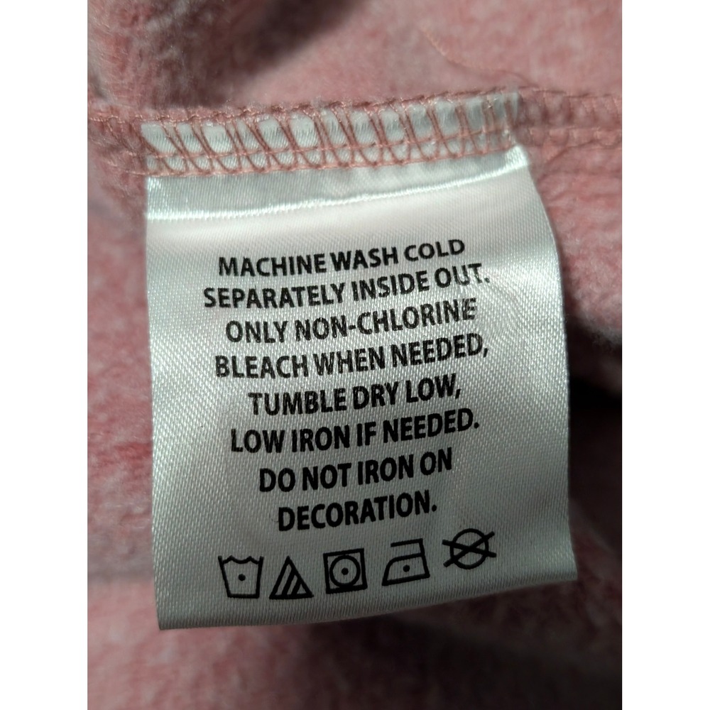 Southern Fried Cotton Womens XL Washed Pink Oversized Sweatshirt Pockets - Picture 9 of 9